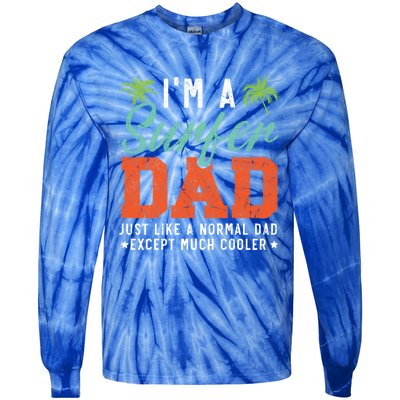 Im A Surfer Dad Surfboard Surfing Water Sport Fathers Day Meaningful Gift Tie-Dye Long Sleeve Shirt