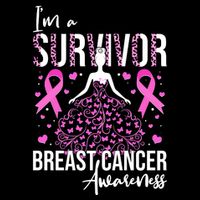 I'm A Survivor Breast Cancer Awareness Drawstring Bag