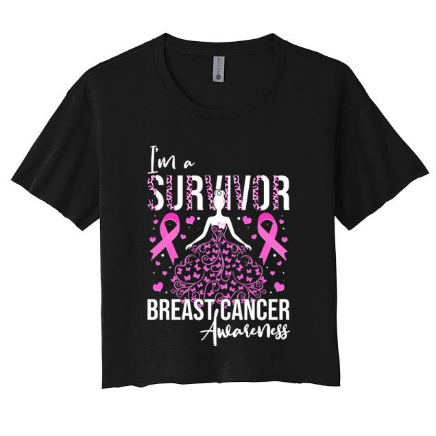 I'm A Survivor Breast Cancer Awareness Crop Top