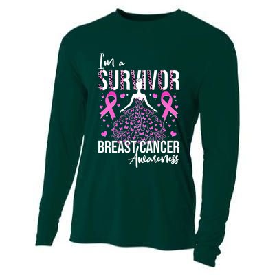 I'm A Survivor Breast Cancer Awareness Cooling Performance Long Sleeve Crew