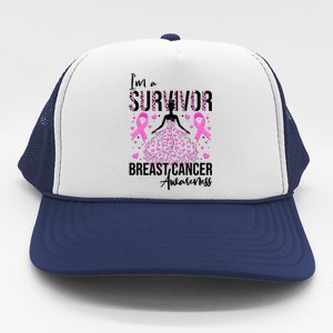 I'm A Survivor Breast Cancer Awareness Trucker Hat