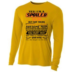 I'm A Spoiled Son Of A Freaking Awesome Mom Great Gift Cooling Performance Long Sleeve Crew