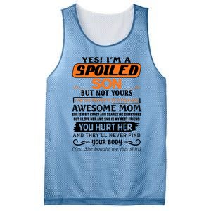 I'm A Spoiled Son Of A Freaking Awesome Mom Great Gift Mesh Reversible Basketball Jersey Tank