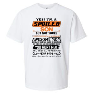 I'm A Spoiled Son Of A Freaking Awesome Mom Great Gift Sueded Cloud Jersey T-Shirt