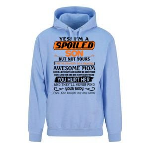 I'm A Spoiled Son Of A Freaking Awesome Mom Great Gift Unisex Surf Hoodie