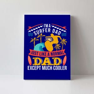 Im A Surfing Dad Surfer Father Surf Dad Retro Funny Gift Canvas