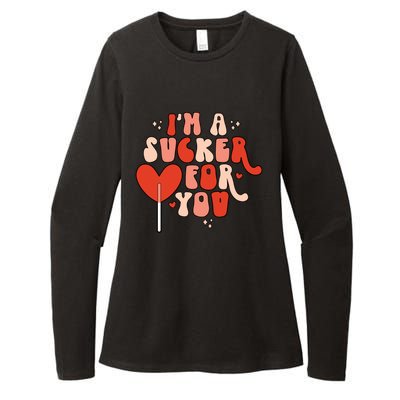 I'm A Sucker For You Lollipop Valentine's Day Heart Candy Meaningful Gift Womens CVC Long Sleeve Shirt