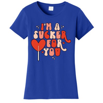 I'm A Sucker For You Lollipop Valentine's Day Heart Candy Meaningful Gift Women's T-Shirt