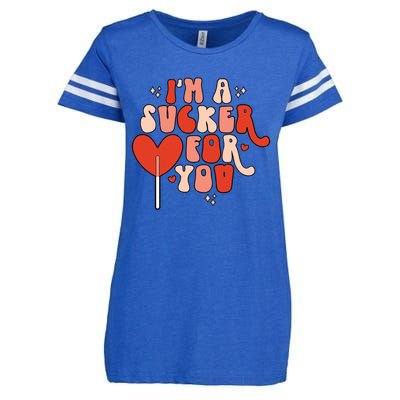 I'm A Sucker For You Lollipop Valentine's Day Heart Candy Meaningful Gift Enza Ladies Jersey Football T-Shirt