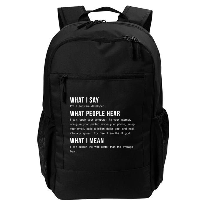 I'm A Software Developer Funny Programming Daily Commute Backpack