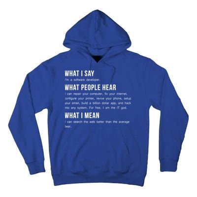 I'm A Software Developer Funny Programming Tall Hoodie