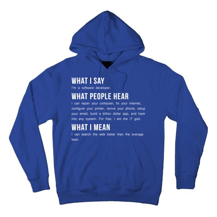 I'm A Software Developer Funny Programming Tall Hoodie