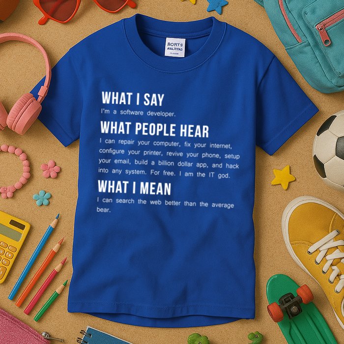 I'm A Software Developer Funny Programming Kids T-Shirt