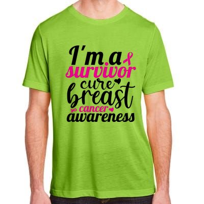 I'm A Survivor Cure Breast Cancer Awareness Adult ChromaSoft Performance T-Shirt