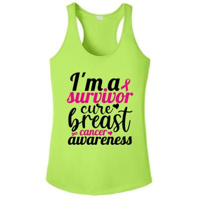 I'm A Survivor Cure Breast Cancer Awareness Ladies PosiCharge Competitor Racerback Tank