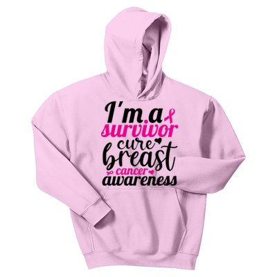 I'm A Survivor Cure Breast Cancer Awareness Kids Hoodie