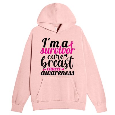 I'm A Survivor Cure Breast Cancer Awareness Urban Pullover Hoodie