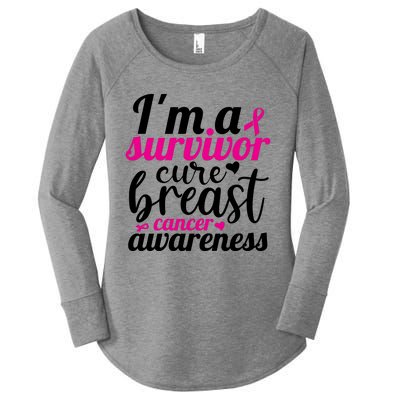 I'm A Survivor Cure Breast Cancer Awareness Women's Perfect Tri Tunic Long Sleeve Shirt