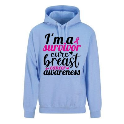 I'm A Survivor Cure Breast Cancer Awareness Unisex Surf Hoodie