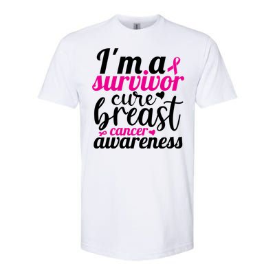 I'm A Survivor Cure Breast Cancer Awareness Softstyle CVC T-Shirt