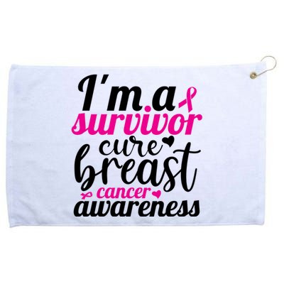 I'm A Survivor Cure Breast Cancer Awareness Grommeted Golf Towel