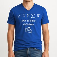 I Ate Some Pi (Pie) And It Was Delicious Happy Pi Day! Gift V-Neck T-Shirt