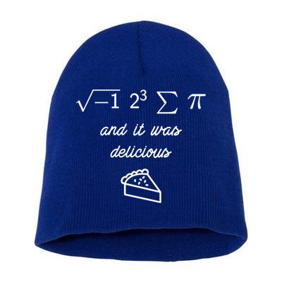 I Ate Some Pi (Pie) And It Was Delicious Happy Pi Day! Gift Short Acrylic Beanie