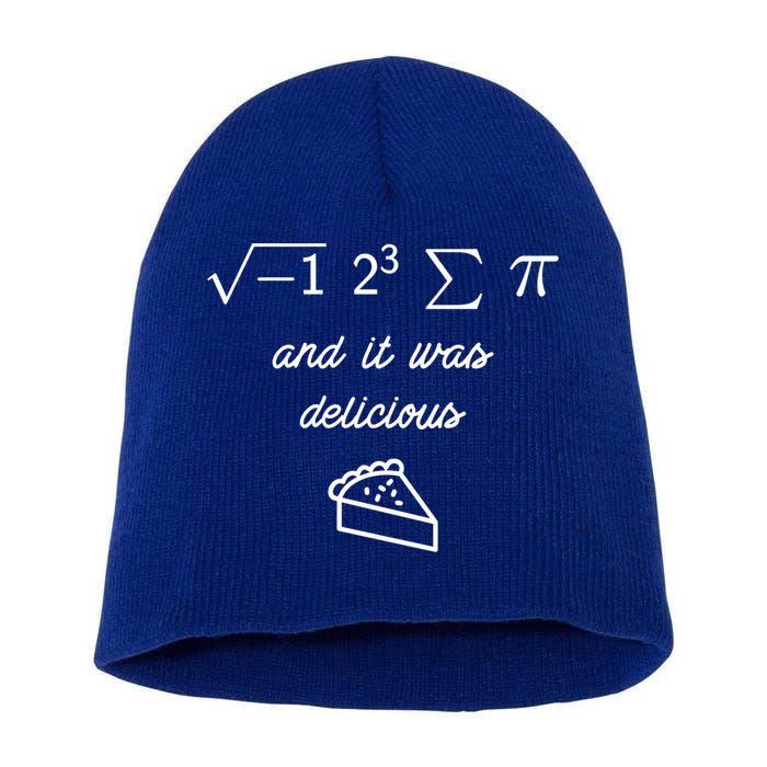 I Ate Some Pi (Pie) And It Was Delicious Happy Pi Day! Gift Short Acrylic Beanie