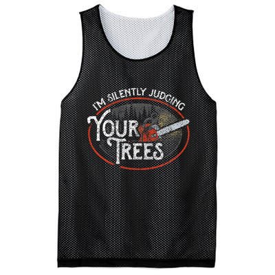 I Am Silently Judging Your Trees Arborist Tree Climbing Mesh Reversible Basketball Jersey Tank