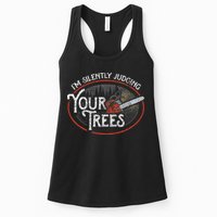 I Am Silently Judging Your Trees Arborist Tree Climbing Womens Tank Top