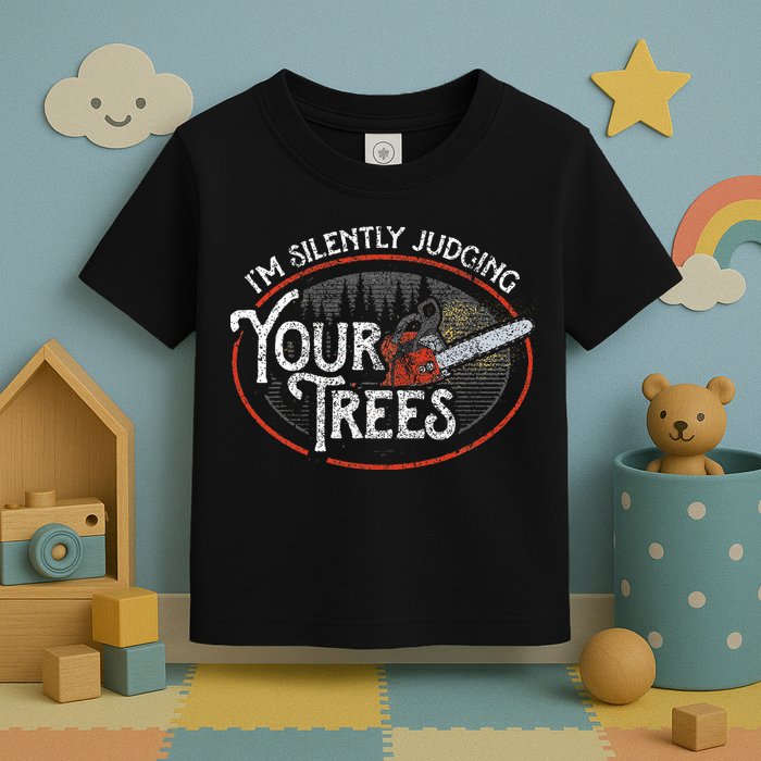 I Am Silently Judging Your Trees Arborist Tree Climbing Toddler T-Shirt