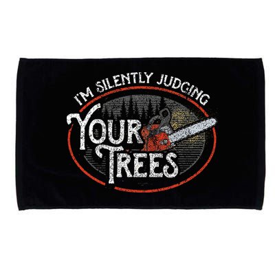 I Am Silently Judging Your Trees Arborist Tree Climbing Microfiber Hand Towel