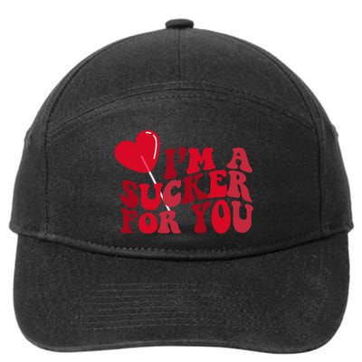 Im A Sucker For You Valentines Day Gift Retro 7-Panel Snapback Hat