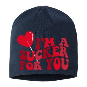 Im A Sucker For You Valentines Day Gift Retro Sustainable Beanie