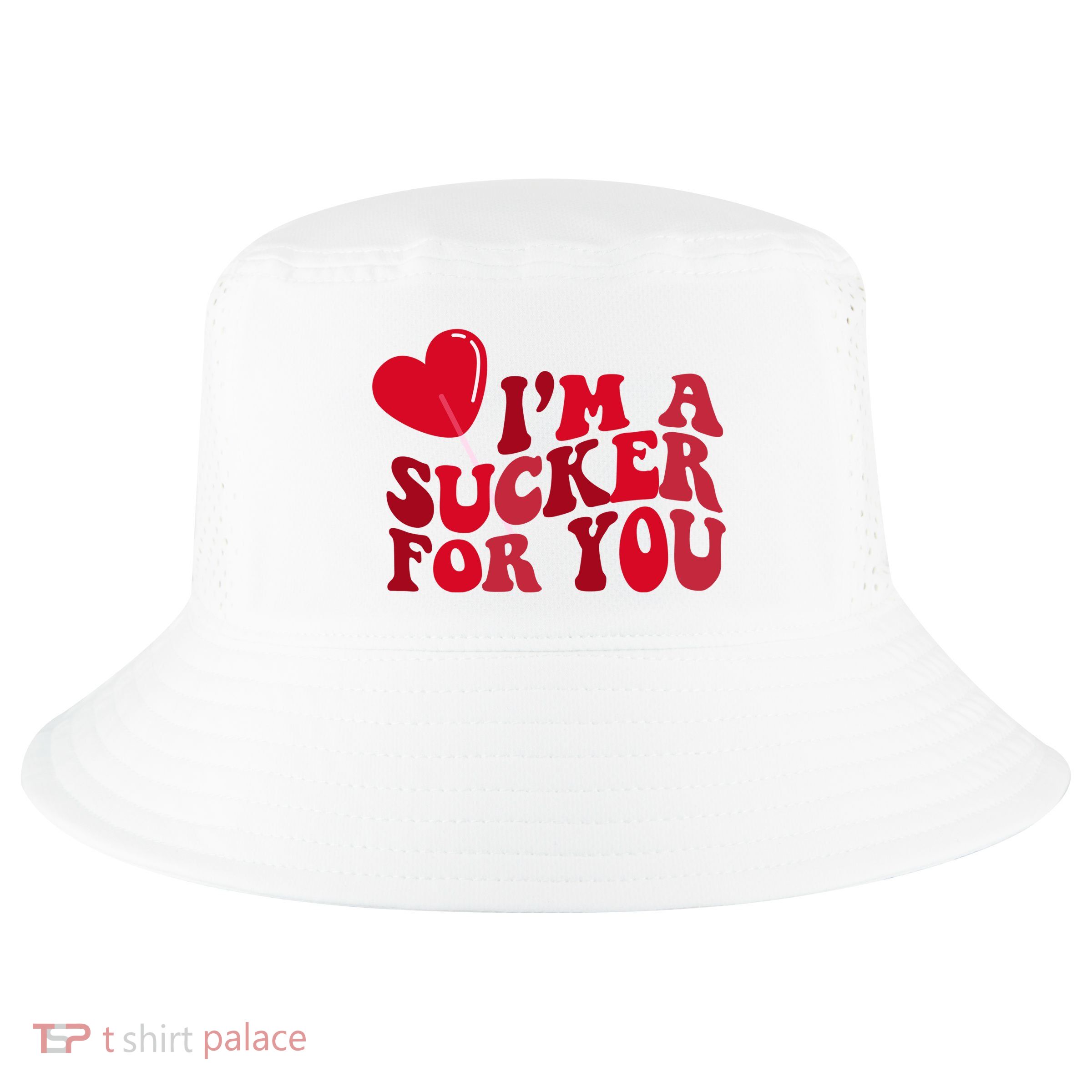 Im A Sucker For You Valentines Day Gift Retro Cool Comfort Performance Bucket Hat