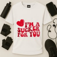 Im A Sucker For You Valentines Day Gift Retro Cooling Performance Crew T-Shirt