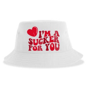 Im A Sucker For You Valentines Day Gift Retro Sustainable Bucket Hat