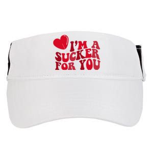 Im A Sucker For You Valentines Day Gift Retro Adult Drive Performance Visor