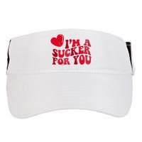 Im A Sucker For You Valentines Day Gift Retro Adult Drive Performance Visor