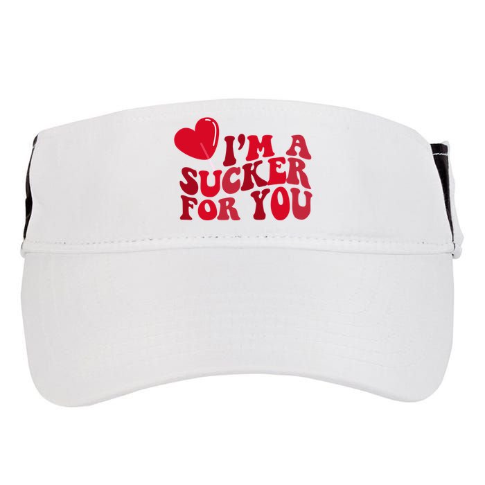 Im A Sucker For You Valentines Day Gift Retro Adult Drive Performance Visor