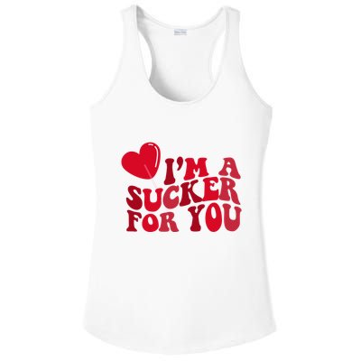 Im A Sucker For You Valentines Day Gift Retro Ladies PosiCharge Competitor Racerback Tank