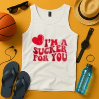 Im A Sucker For You Valentines Day Gift Retro Tank Top