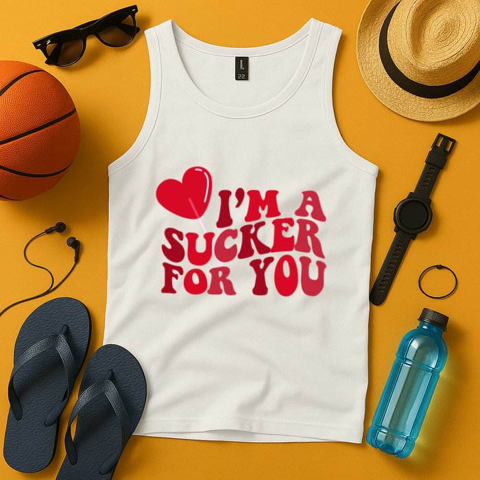 Im A Sucker For You Valentines Day Gift Retro Tank Top