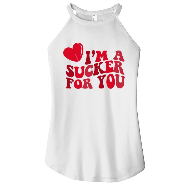 Im A Sucker For You Valentines Day Gift Retro Women's Perfect Tri Rocker Tank