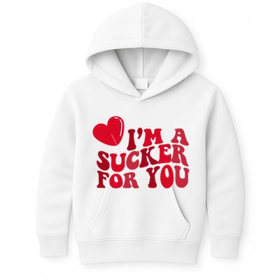 Im A Sucker For You Valentines Day Gift Retro Kids Hoodie