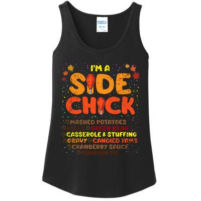 Im A Side Chick Thanksgiving Day Funny Turkey Leg Autumn Ladies Essential Tank