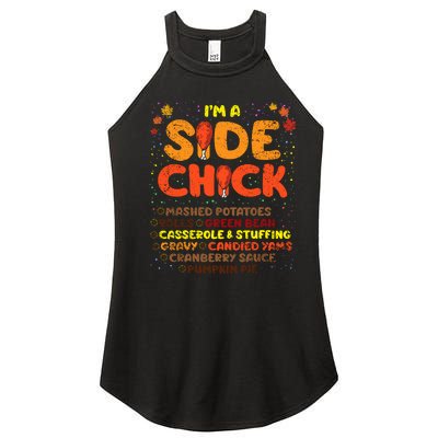 Im A Side Chick Thanksgiving Day Funny Turkey Leg Autumn Women’s Perfect Tri Rocker Tank