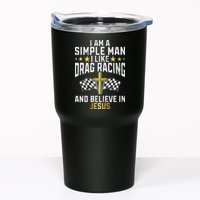 Im A Simple Man I Like Drag Racing And Jesus Drag Racing Tumbler