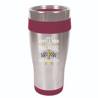Im A Simple Man I Like Drag Racing And Jesus Drag Racing 16oz Travel Tumbler