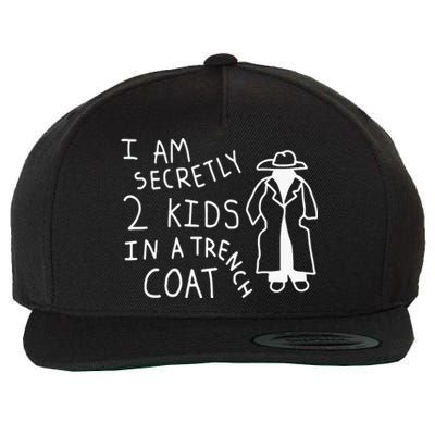 I Am Secretly 2 Kids In A Trench Coat Wool Snapback Cap